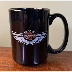 2003 Harley Davidson 100th Anniversary Black Coffee Cup Mug 97947-03V NEW